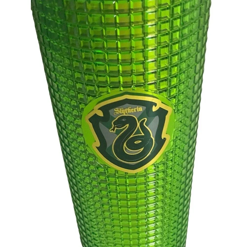 NEW Harry Potter Slytherin Snake Green Grid Tumbler Cold Cup